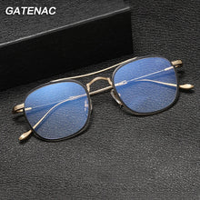 Load image into Gallery viewer, Vintage Pilot Pure Titanium Eyeglasses Frame Men Women Retro Prescription Glasses Frame Luxury Brand Myopia Optical Eyewear