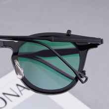 Load image into Gallery viewer, Vintage Polarized Titanium Clip on Sunglasses Retro Glasses Frame Acetate Frame Myopia Glasses Frame Sunglasses for Men