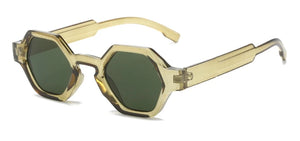 Vintage Polygon Sunglasses Women Trend Square Clear Small Frame Sun Glasses Ladies UV400 Gafas De Sol