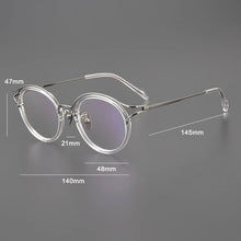 Load image into Gallery viewer, Vintage Pure Titanium Eyeglasses Frame Men Designer Myopia Prescription Optical Glasses Frame Women Retro Luxury Brand Eyewear