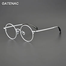 Load image into Gallery viewer, Vintage Pure Titanium Eyeglasses Frame Men Japan Round Prescription Myopia Glasses Frame Women Retro   Brand Eyewear