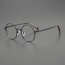 Load image into Gallery viewer, Vintage Pure Titanium Eyeglasses Frame Men Japan Round Prescription Myopia Glasses Frame Women Retro   Brand Eyewear