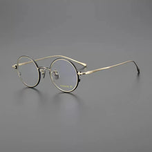 Load image into Gallery viewer, Vintage Pure Titanium Eyeglasses Frame Men Round   Brand Prescription Myopia Glasses Frame Women   Retro Eyewear