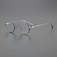 Load image into Gallery viewer, Vintage Pure Titanium Eyeglasses Frame Men Round   Brand Prescription Myopia Glasses Frame Women   Retro Eyewear