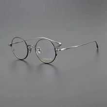 Load image into Gallery viewer, Vintage Pure Titanium Eyeglasses Frame Men Round   Brand Prescription Myopia Glasses Frame Women   Retro Eyewear