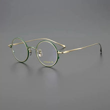 Load image into Gallery viewer, Vintage Pure Titanium Eyeglasses Frame Men Round   Brand Prescription Myopia Glasses Frame Women   Retro Eyewear