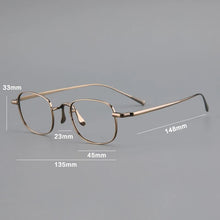 Load image into Gallery viewer, Vintage Pure Titanium Eyeglasses Frame Men Square Retro Prescription Myopia Optical Glasses Frame Women Luxury Small Eyewear