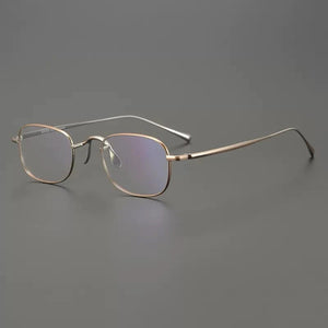 Vintage Pure Titanium Eyeglasses Frame Men Square Retro Prescription Myopia Optical Glasses Frame Women Luxury Small Eyewear