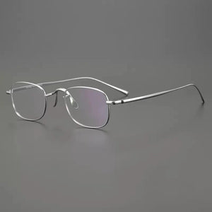 Vintage Pure Titanium Eyeglasses Frame Men Square Retro Prescription Myopia Optical Glasses Frame Women Luxury Small Eyewear