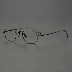 Vintage Pure Titanium Eyeglasses Frame Men Square Retro Prescription Myopia Optical Glasses Frame Women Luxury Small Eyewear
