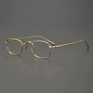Vintage Pure Titanium Eyeglasses Frame Men Square Retro Prescription Myopia Optical Glasses Frame Women Luxury Small Eyewear