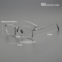 Load image into Gallery viewer, Vintage Pure Titanium Eyeglasses Frame Men Square Ultra Light Prescription Myopia Glasses Frame Male    Brand Eyewear