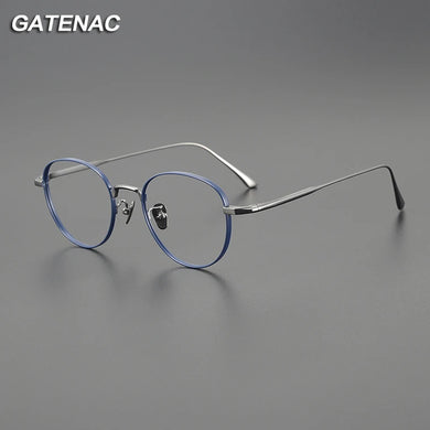 Vintage Pure Titanium Eyeglasses Frame Men Ultra Light Prescription Myopia Glasses Frame Women     Brand Eyewear