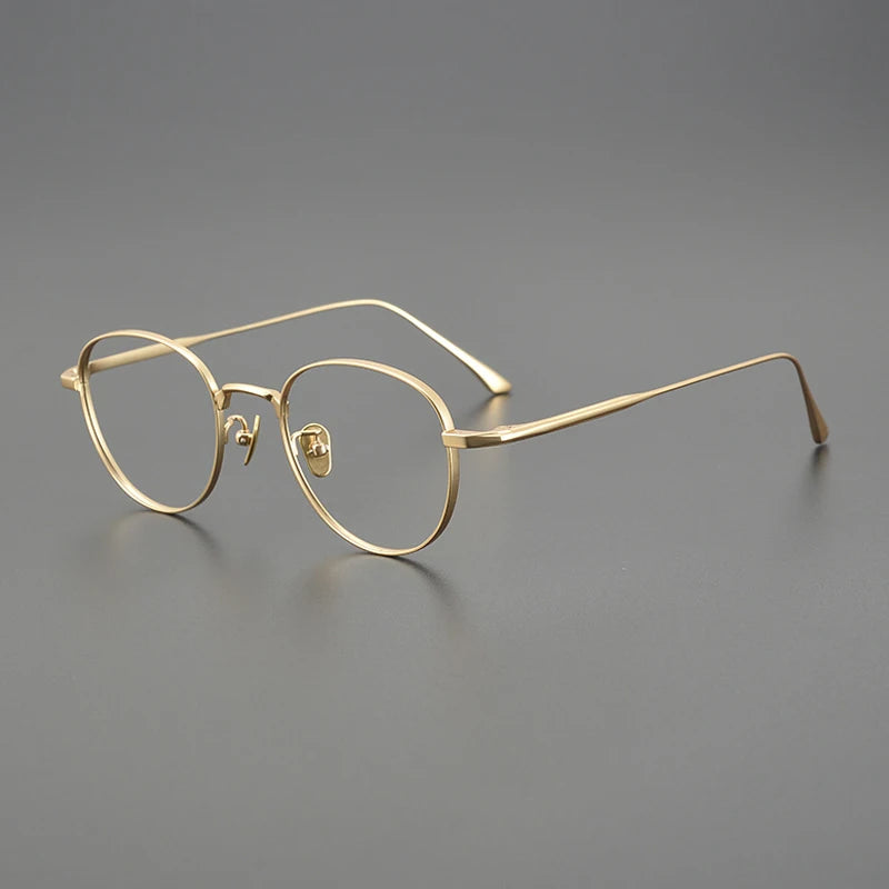 Vintage Pure Titanium Eyeglasses Frame Men Ultra Light Prescription Myopia Glasses Frame Women     Brand Eyewear