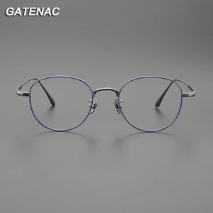 Vintage Pure Titanium Eyeglasses Frame Men Ultra Light Prescription Myopia Glasses Frame Women     Brand Eyewear