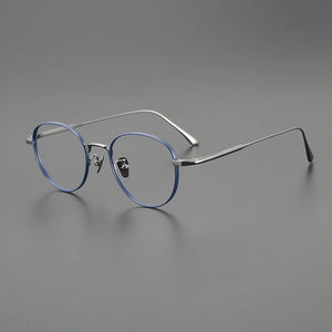 Vintage Pure Titanium Eyeglasses Frame Men Ultra Light Prescription Myopia Glasses Frame Women     Brand Eyewear