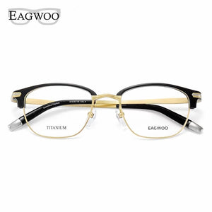 Vintage Pure Titanium Eyeglasses Full Rim Optical Frame Prescription Eyebrow Designed High Grade Glasses