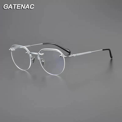Vintage Pure Titanium Glasses Frame Men    Ultra Light Prescription Myopia Eyeglasses Frame Women Luxury Brand Eyewear