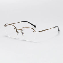 Load image into Gallery viewer, Vintage Pure Titanium Glasses Frame Men    Ultra Light Prescription Myopia Eyeglasses Frame Women Luxury Brand Eyewear