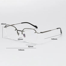 Load image into Gallery viewer, Vintage Pure Titanium Glasses Frame Men    Ultra Light Prescription Myopia Eyeglasses Frame Women Luxury Brand Eyewear
