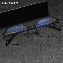 Load image into Gallery viewer, Vintage Pure Titanium Glasses Frame Men    Ultra Light Prescription Myopia Eyeglasses Frame Women Luxury Brand Eyewear