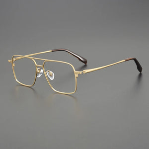 Vintage Pure Titanium Glasses Frame Men Pilot  Prescription Myopia Eyeglasses Frame Women   Brand Eyewear