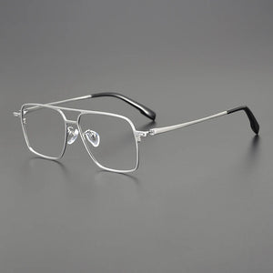 Vintage Pure Titanium Glasses Frame Men Pilot  Prescription Myopia Eyeglasses Frame Women   Brand Eyewear