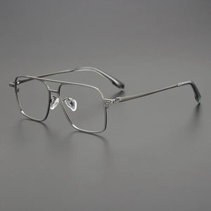 Vintage Pure Titanium Glasses Frame Men Pilot  Prescription Myopia Eyeglasses Frame Women   Brand Eyewear