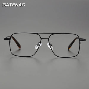 Vintage Pure Titanium Glasses Frame Men Pilot  Prescription Myopia Eyeglasses Frame Women   Brand Eyewear