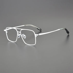 Vintage Pure Titanium Glasses Frame Men Pilot  Prescription Myopia Eyeglasses Frame Women   Brand Eyewear