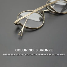 Load image into Gallery viewer, Vintage Pure Titanium Glasses Frame Men Round Optical Myopia Prescription Eyeglasses Frame Women Luxury Brand Small Eyewear