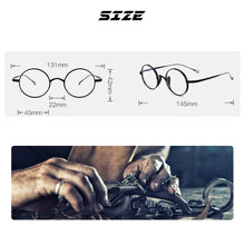 Load image into Gallery viewer, Vintage Pure Titanium Glasses Frame Men Round Optical Myopia Prescription Eyeglasses Frame Women Luxury Brand Small Eyewear