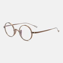 Load image into Gallery viewer, Vintage Pure Titanium Glasses Frame Men Round Optical Myopia Prescription Eyeglasses Frame Women Luxury Brand Small Eyewear