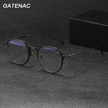 Load image into Gallery viewer, Vintage Pure Titanium Glasses Frame Men Ultra Light Prescription Myopia Eyeglasses Frame Women Retro   Brand Spectacles
