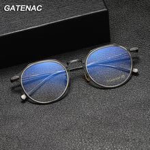 Load image into Gallery viewer, Vintage Pure Titanium Glasses Frame Men Ultra Light Prescription Myopia Eyeglasses Frame Women Retro   Brand Spectacles