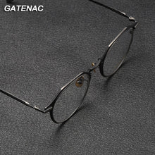 Load image into Gallery viewer, Vintage Pure Titanium Glasses Frame Men Ultra Light Prescription Myopia Eyeglasses Frame Women Retro   Brand Spectacles