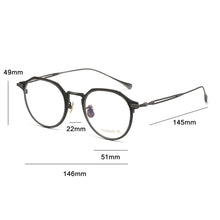 Load image into Gallery viewer, Vintage Pure Titanium Glasses Frame Men Ultra Light Prescription Myopia Eyeglasses Frame Women Retro   Brand Spectacles