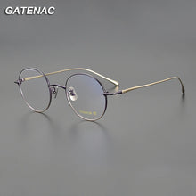 Load image into Gallery viewer, Vintage Pure Titanium Round Eyeglasses Frame Men   Prescription Myopia Glasses Frame Women Retro   Brand Eyewear