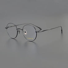 Load image into Gallery viewer, Vintage Pure Titanium Round Eyeglasses Frame Men   Prescription Myopia Glasses Frame Women Retro   Brand Eyewear