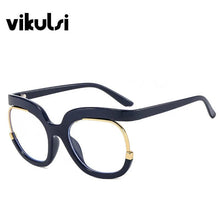 Load image into Gallery viewer, Vintage Rainbow Oversized Glasses Women Half Frame Eyeglasses Retro Optical Glasses Frame Transparent Lens Reading Spectacles