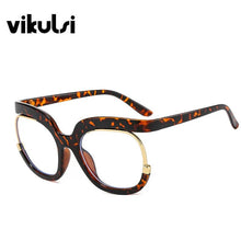 Load image into Gallery viewer, Vintage Rainbow Oversized Glasses Women Half Frame Eyeglasses Retro Optical Glasses Frame Transparent Lens Reading Spectacles