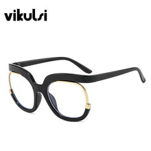 Load image into Gallery viewer, Vintage Rainbow Oversized Glasses Women Half Frame Eyeglasses Retro Optical Glasses Frame Transparent Lens Reading Spectacles