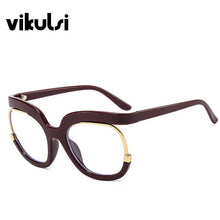 Load image into Gallery viewer, Vintage Rainbow Oversized Glasses Women Half Frame Eyeglasses Retro Optical Glasses Frame Transparent Lens Reading Spectacles