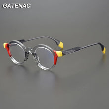 Load image into Gallery viewer, Vintage Round Acetate Glasses Frame Men 2022 Prescription Myopia Optical Retro Eyeglasses Frame Women Luxury Brand Eyewear