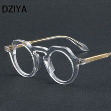 Load image into Gallery viewer, Vintage Round Cat Eye Acetate Glasses Frame Men Myopia Optical Prescription Eyeglasses Frame Women Brand Eyewear 60824