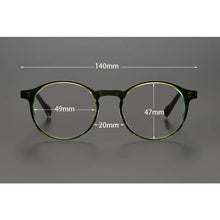 Carica l'immagine nel visualizzatore di Gallery, Vintage Round Glasses Frame Japanese Style Jelly Green Acetate Myopia Eyeglasses  for Men and Women