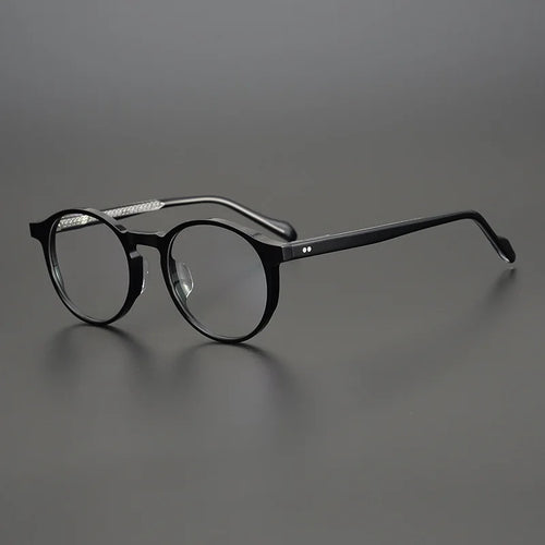 Vintage Round Glasses Frame Japanese Style Jelly Green Acetate Myopia Eyeglasses  for Men and Women