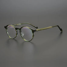 Carica l'immagine nel visualizzatore di Gallery, Vintage Round Glasses Frame Japanese Style Jelly Green Acetate Myopia Eyeglasses  for Men and Women