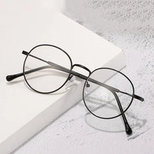 Load image into Gallery viewer, Vintage Round Glasses Woman Man Transparent Anti Blue Light Computer Eyewear Clear Lens Retro Metal Eyeglasses Frame Unisex