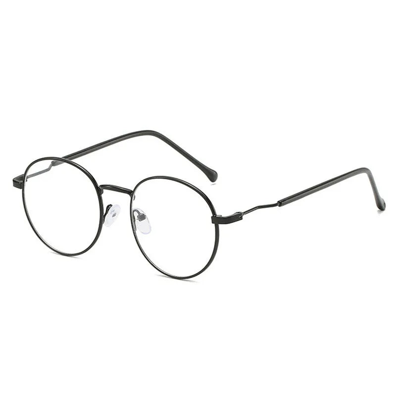 Vintage Round Glasses Woman Man Transparent Anti Blue Light Computer Eyewear Clear Lens Retro Metal Eyeglasses Frame Unisex
